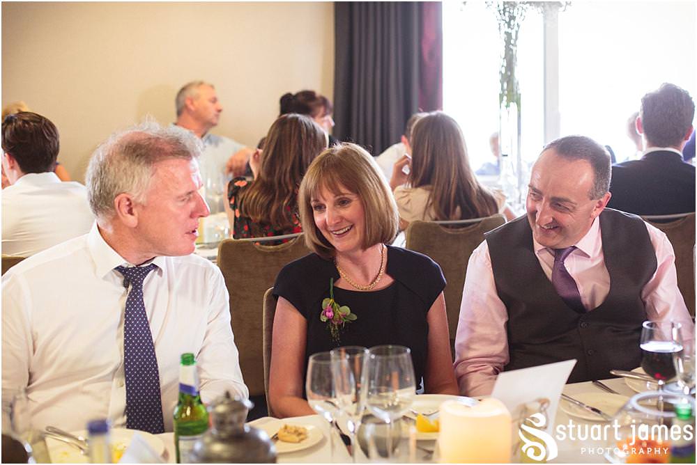 Capturing the fabulous Father of the Bride Speech and the guest reactions at Chelsea Harbour Hotel in Chelsea by Documentary Wedding Photographer Stuart James
