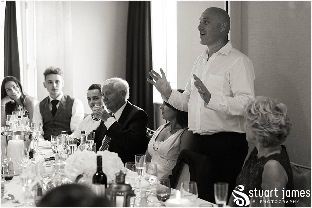 Emotional scenes as the guests enjoy the speech of our groom at Chelsea Harbour Hotel in Chelsea by Documentary Wedding Photographer Stuart James