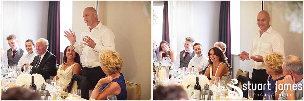 Emotional scenes as the guests enjoy the speech of our groom at Chelsea Harbour Hotel in Chelsea by Documentary Wedding Photographer Stuart James