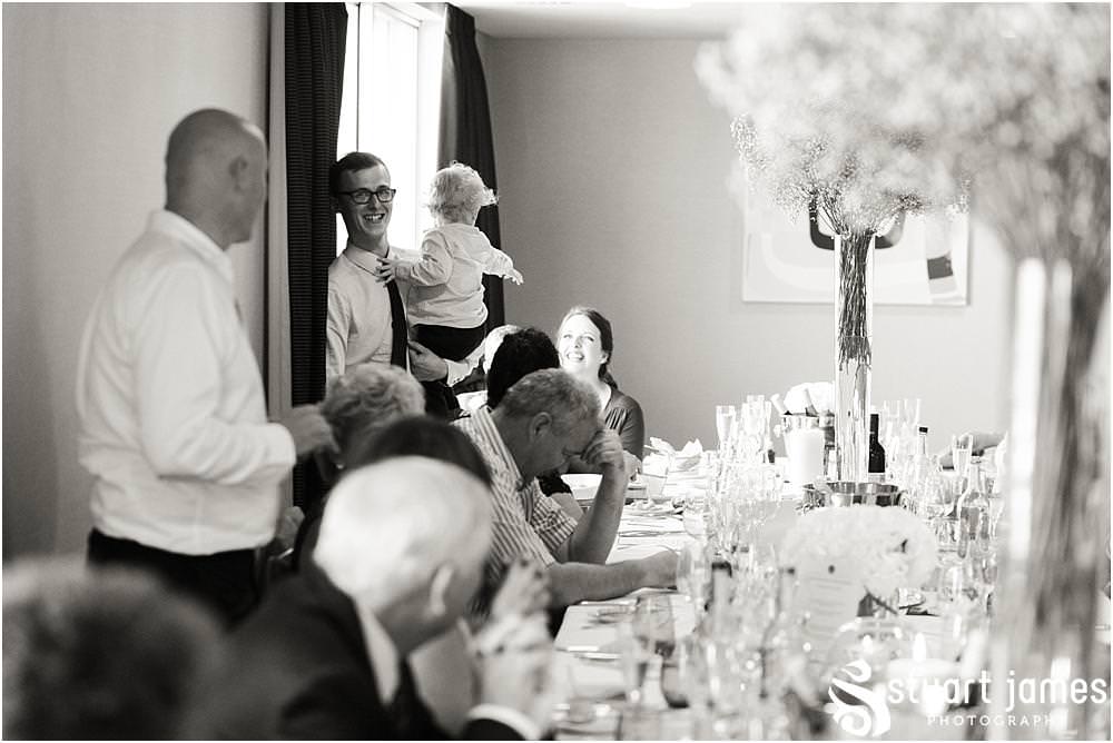 Emotional scenes as the guests enjoy the speech of our groom at Chelsea Harbour Hotel in Chelsea by Documentary Wedding Photographer Stuart James