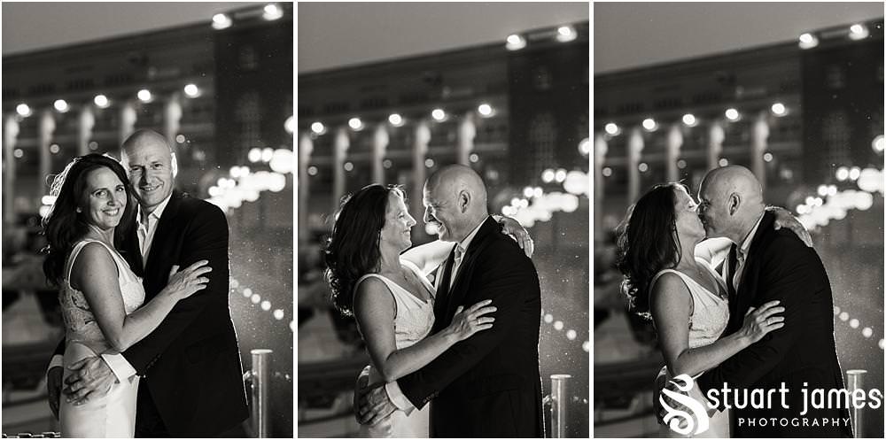 Creative signature portraits on the harbour of the bride and groom for their wedding at Chelsea Harbour Hotel in Chelsea by Documentary Wedding Photographer Stuart James