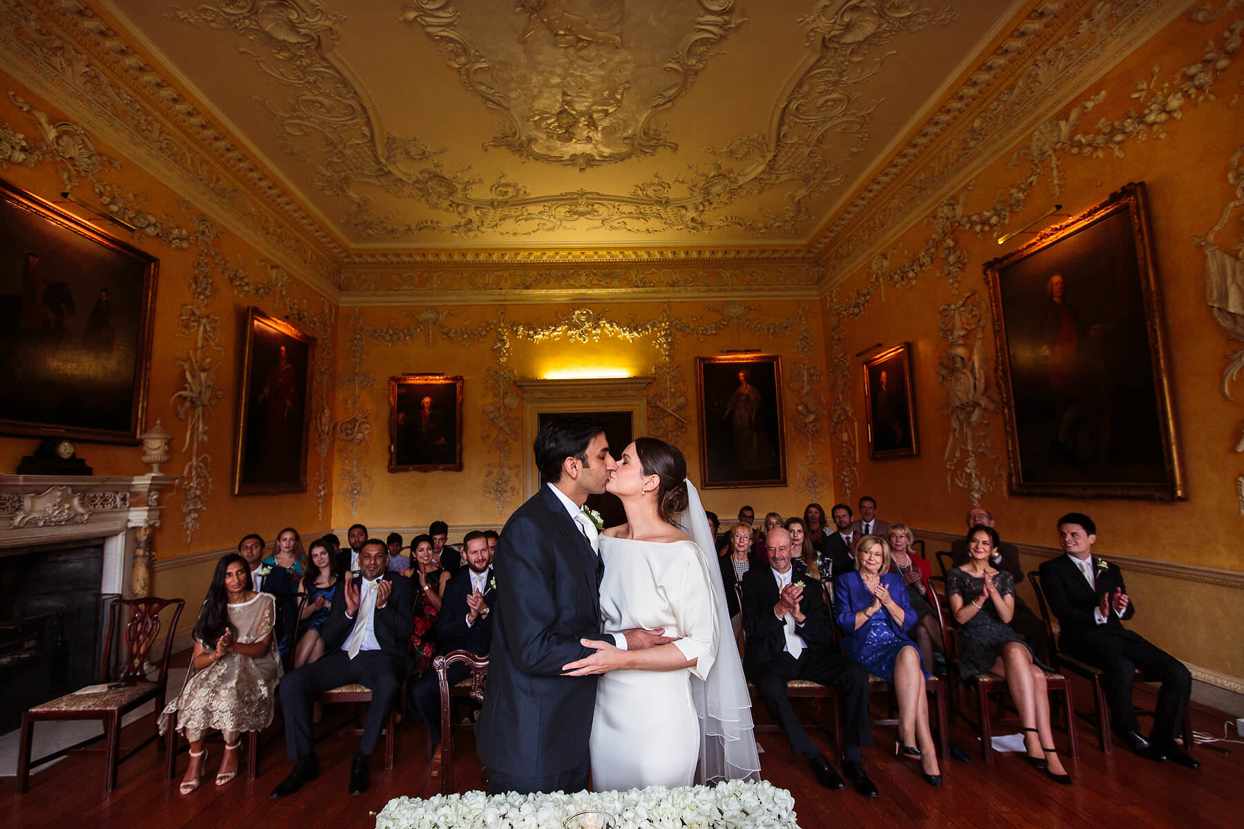 Creative documentary wedding photography at Hagley Hall in Worcestershire by Documentary Wedding Photographer Stuart James