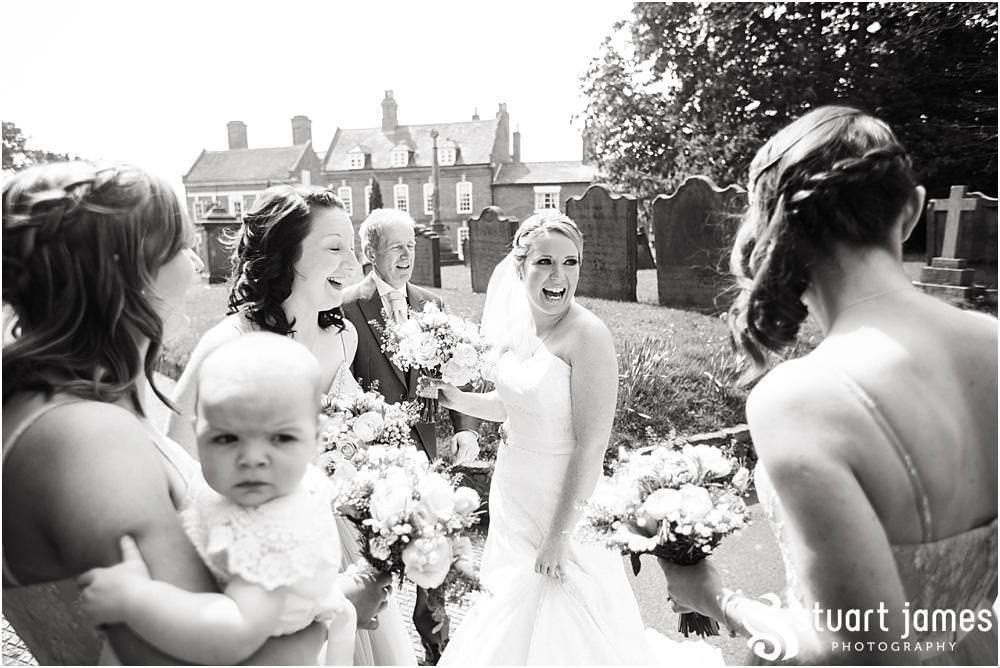 Candid photographs of the Bridal party arrival at church