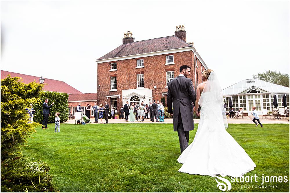 Beautiful photographs of the Bride and Groom around the stunning grounds of Hadley Park House