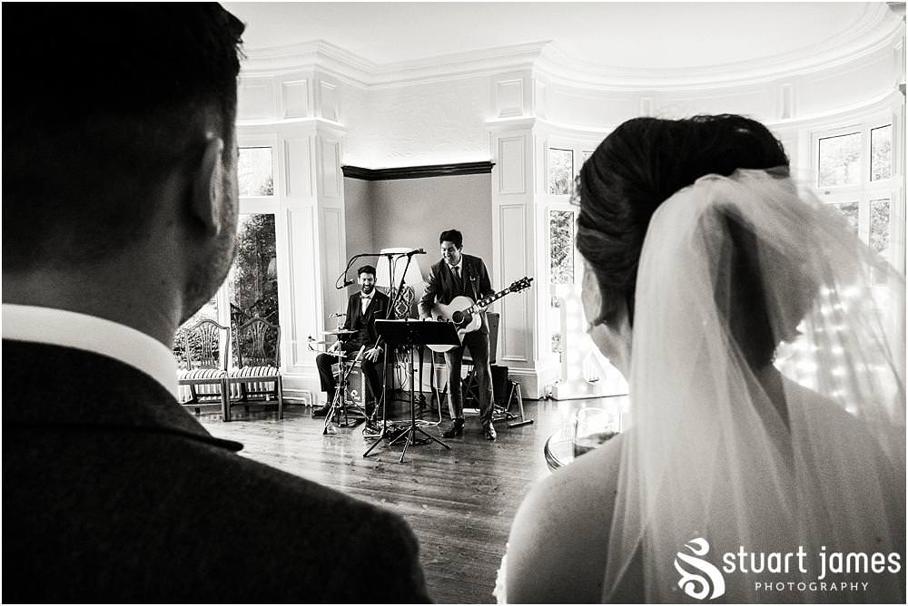 The fabulous Ashmore Acoustics at Pendrell Hall in Codsall, Wolverhampton by Pendrell Hall Wedding Photographer Stuart James