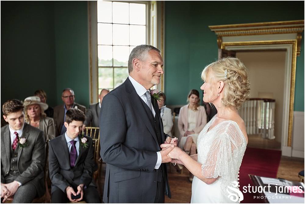 Unobtrusive wedding photography that captures the story of the beautiful wedding ceremony at Tower of the Winds, Shugborough in Staffordshire