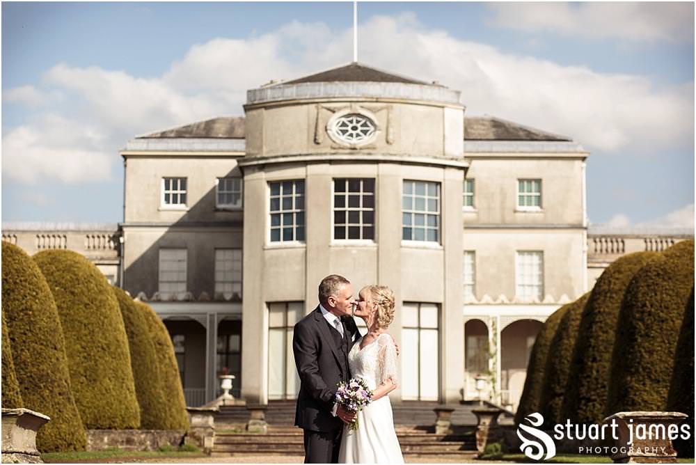 Enjoying the fabulous late spring sunlight whilst exploring the fabulously mature gardens of the Shugborough Estate, creating natural portrait photographs of the Bride and Groom