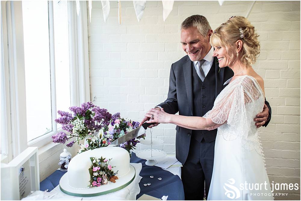 Capturing the cake cutting in the Garden Room at Shugborough