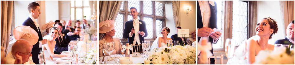 Documentary photographs of the wedding speeches at Weston Hall