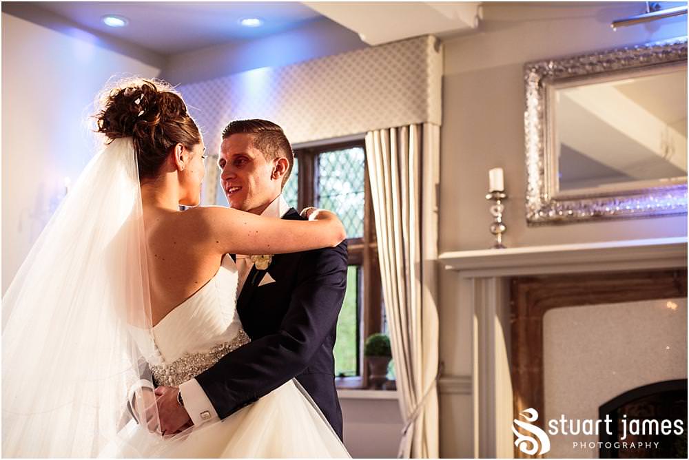 Creative photographs of the first dance on the marble dance floor at Weston Hall