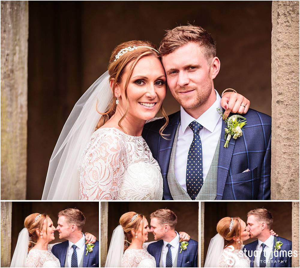 Creative portraits of the beautiful Bride and Groom around the stunning grounds of Sandon Hall in Stafford by Documentary Wedding Photographer Stuart James
