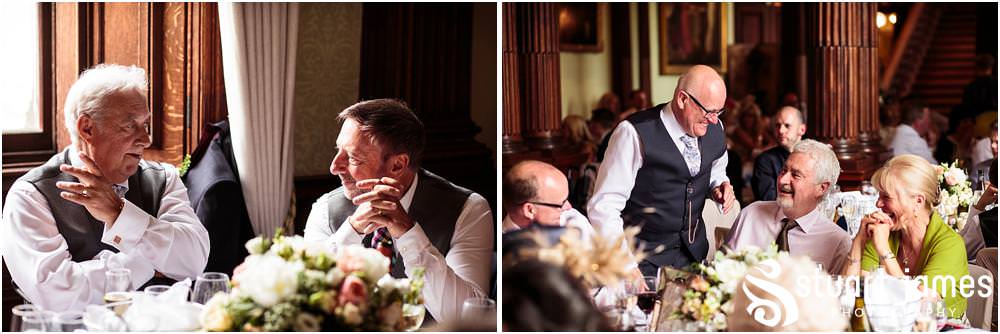 Capturing the guests enjoying the reception at Sandon Hall in Stafford by Documentary Wedding Photographer Stuart James