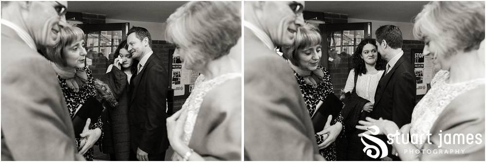 Candid photographs of the tea and coffee reception at Wesley Methodist by West Bromwich West Bromwich Wedding Photographer Stuart James