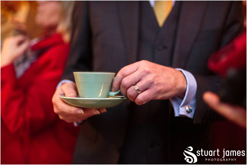Candid photographs of the tea and coffee reception at Wesley Methodist by West Bromwich West Bromwich Wedding Photographer Stuart James