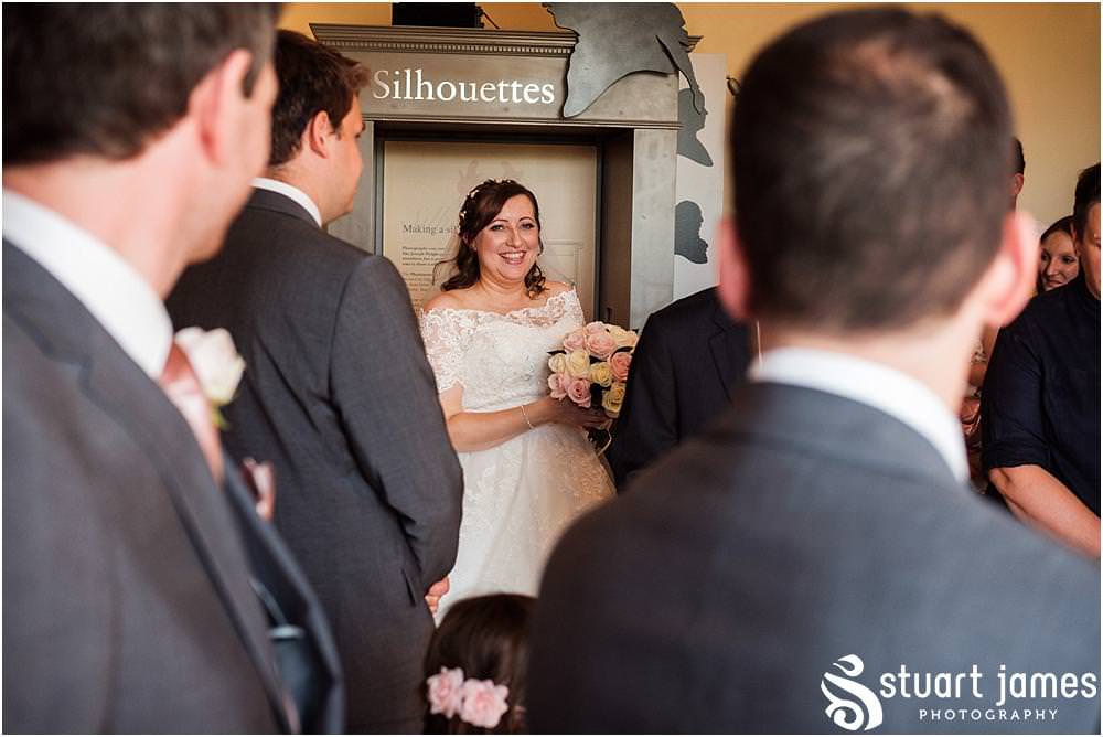 Unobtrusive photographs that capture the beautiful arrival of the Bridal party into the ceremony at Erasmus Darwin House in Lichfield by Lichfield Wedding Photographer Stuart James