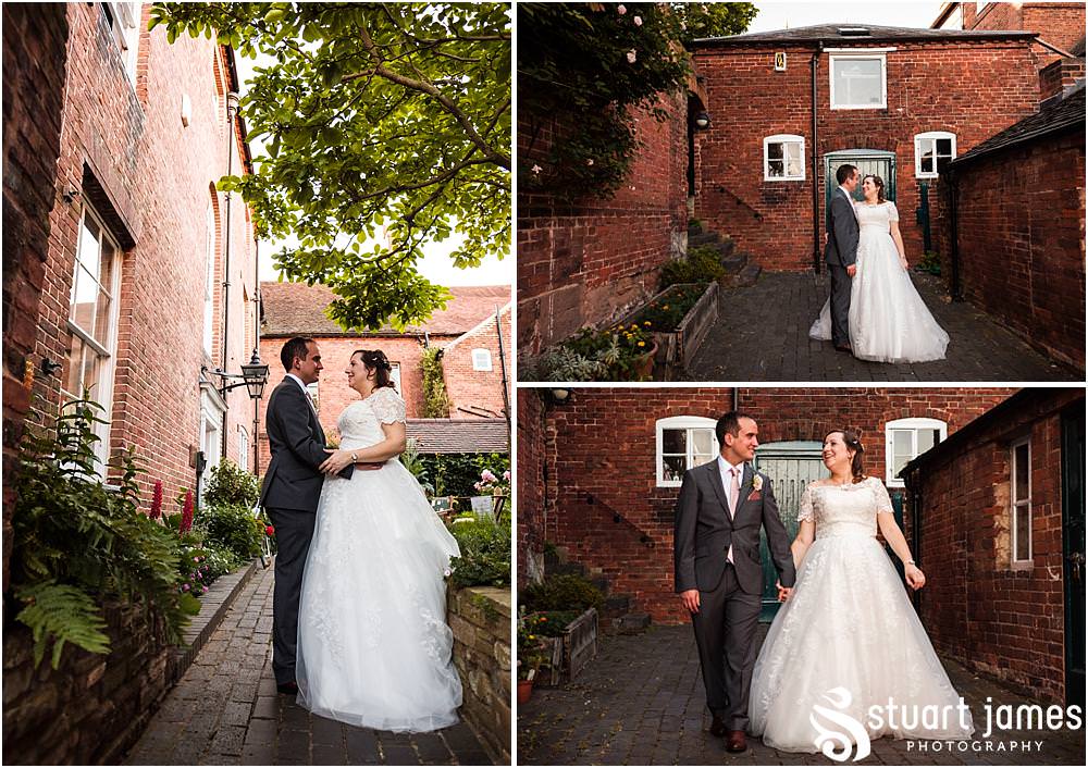 Relaxed creative evening portraits of the Bride and Groom in the Beacon Gardens of Lichfield during their wedding at Erasmus Darwin House in Lichfield by Lichfield Wedding Photographer Stuart James