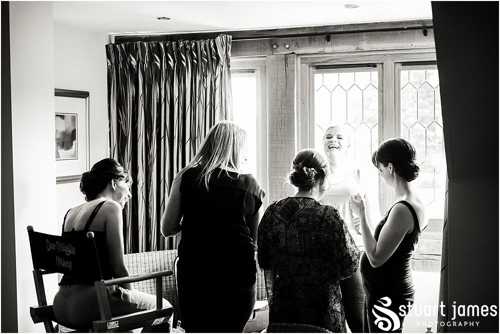 Creative documentary wedding photography capturing the wedding morning preparations at The Moat House in Acton Trussell by Documentary Wedding Photographer Stuart James
