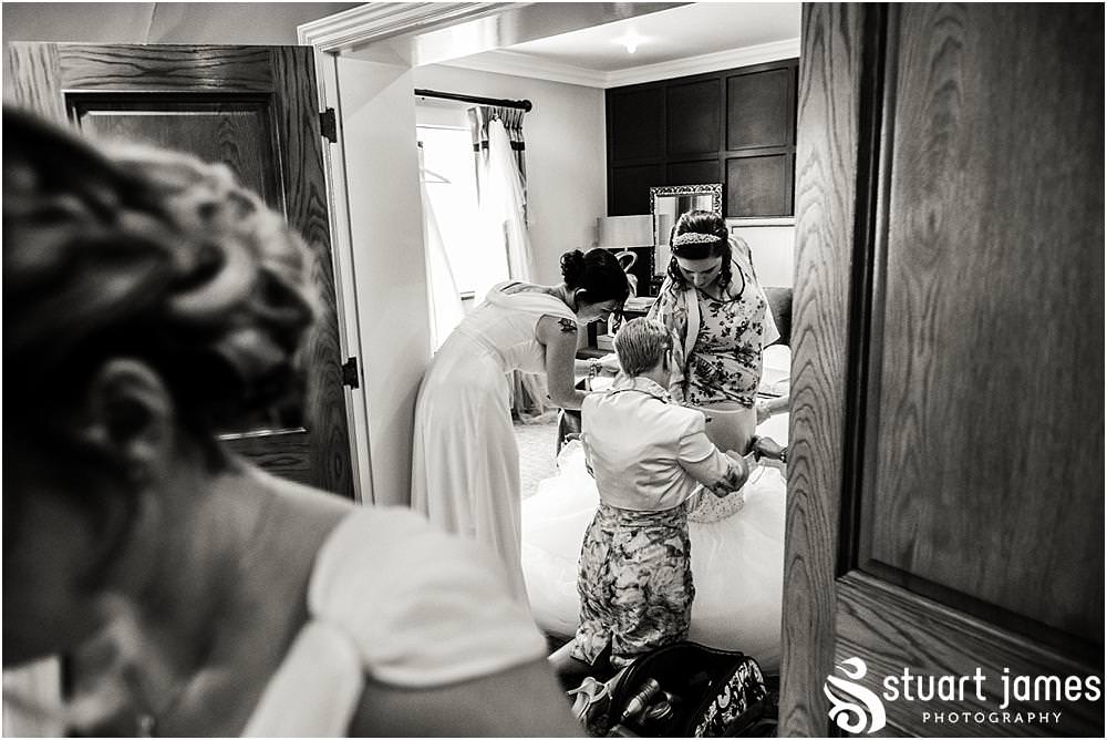 Creative reportage photographs of the wedding morning of The Moat House in Acton Trussell by Penkridge Wedding Photographer Stuart James