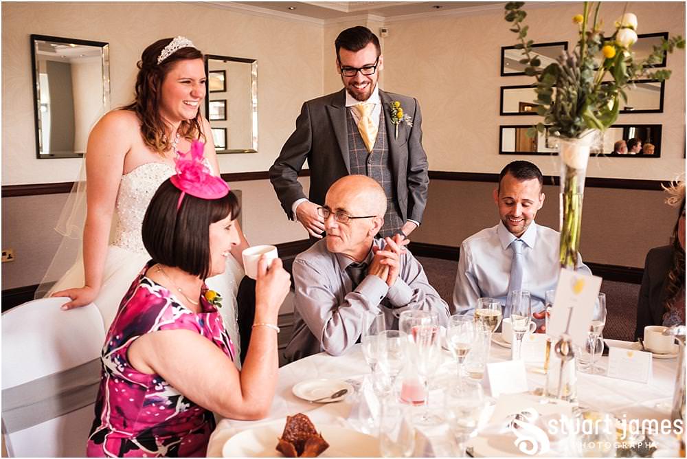 Capturing the guests enjoying the wedding reception at The Moat House in Acton Trussell captured by Penkridge Wedding Photographer Stuart James