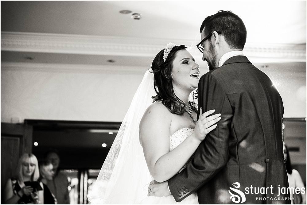 Creative photographs of the First Dance at The Moat House in Acton Trussell captured by Penkridge Wedding Photographer Stuart James