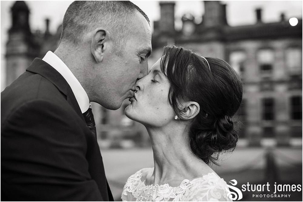 Creative night portraits of the Bride and Groom at Sandon in Staffordshire by Documentary Wedding Photographer Stuart James