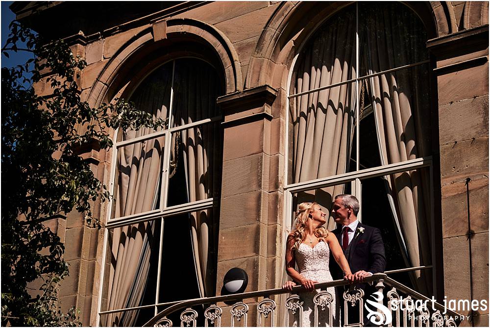 Creative photographs of the Bride and Groom in the beautiful Italian Gardens at Weston Park in Staffordshire by Documentary Wedding Photographer Stuart James