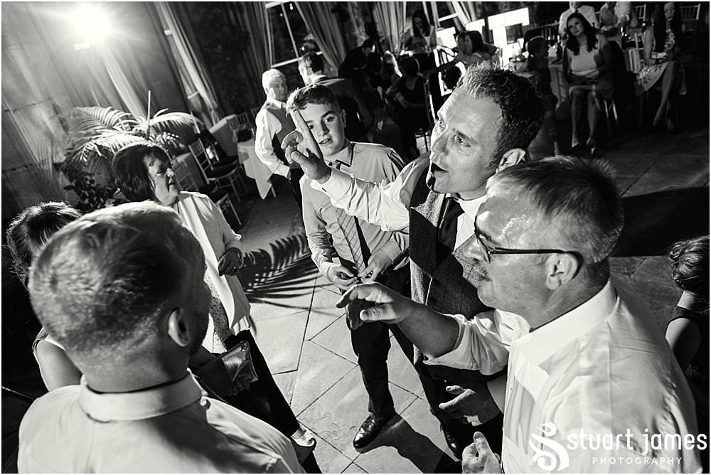Capturing the start of the evenings fun as the dancing and partying gets underway at Weston Park in Staffordshire by Documentary Wedding Photographer Stuart James