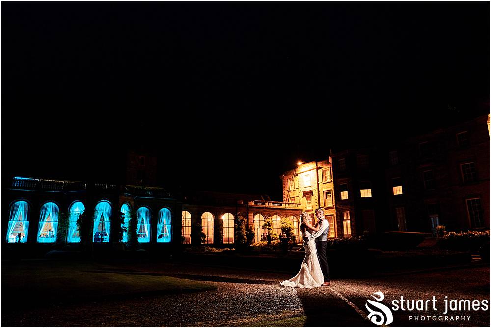 Creative night wedding portraits at Weston Park in Staffordshire by Documentary Wedding Photographer Stuart James