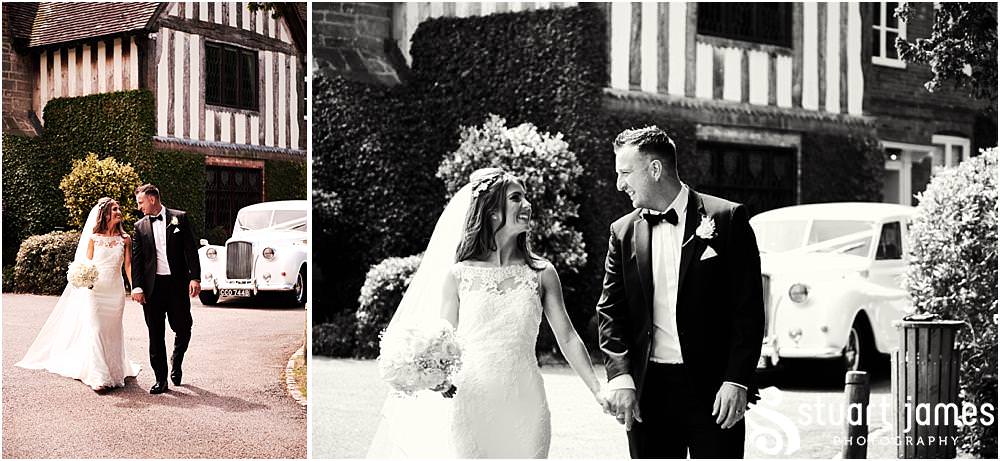 Perfect wedding transport from Platinum Cars at The Moat House in Acton Trussell by Documentary Wedding Photographer Stuart James