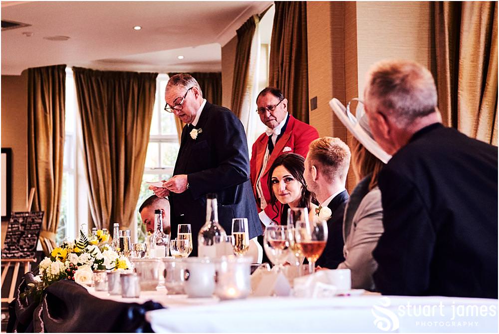 Documenting the emotional speech for the Father of the Bride at The Belfry in Sutton Coldfield by West Midlands Wedding Photographer Stuart James