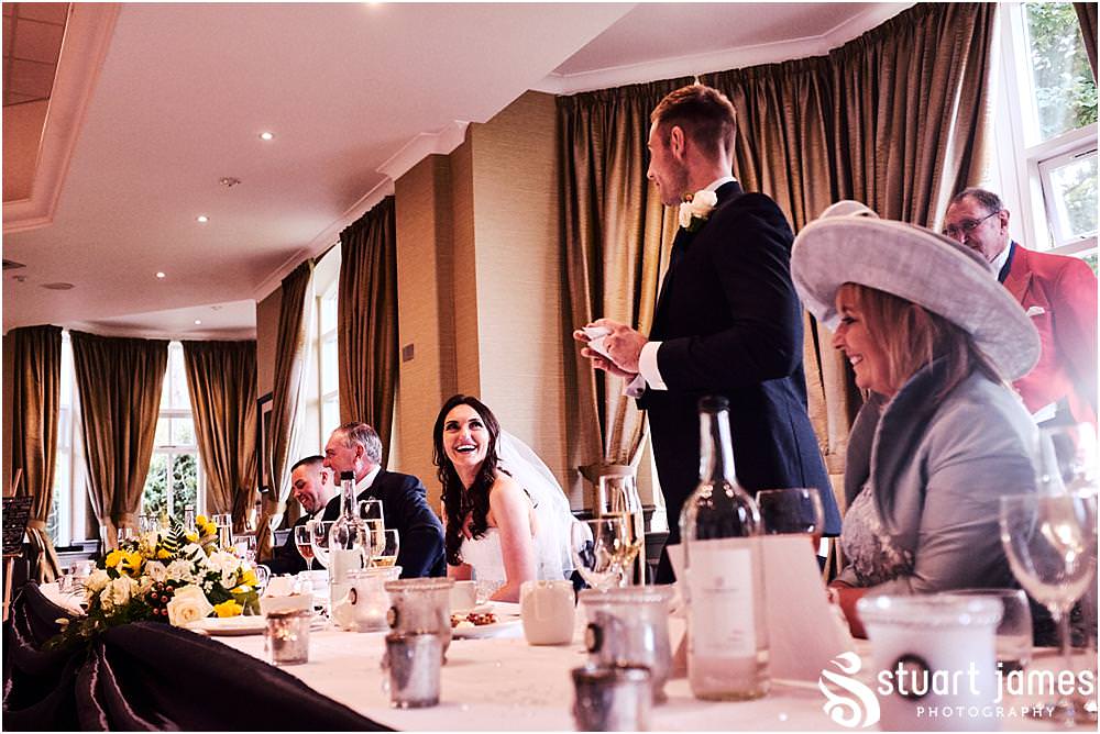 Storytelling photographs as the groom delivers a fantastic speech at The Belfry in Sutton Coldfield by West Midlands Wedding Photographer Stuart James