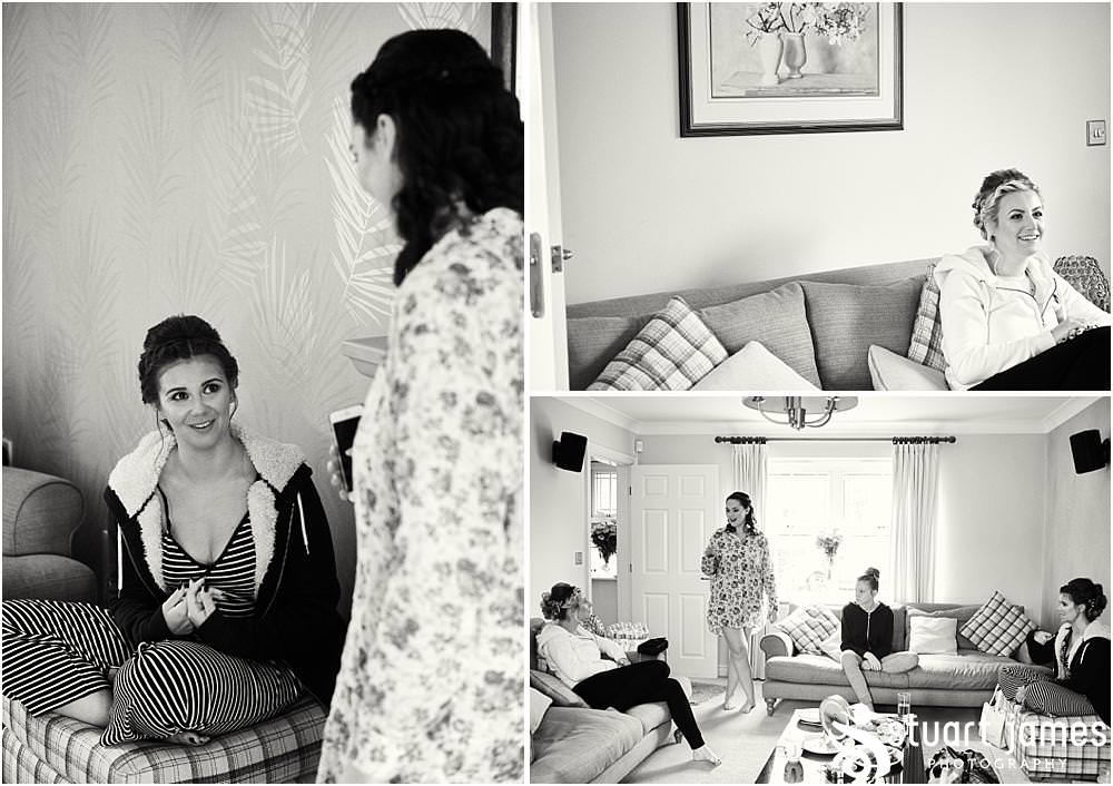 Candid photographs of the bridal party ahead of the wedding at home in Bloxwich by Documentary Wedding Photographer Stuart James