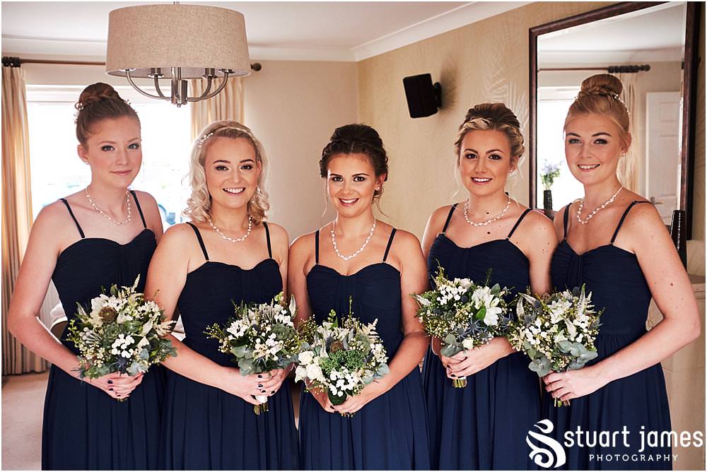 Bridal party photographs at home in Bloxwich by Documentary Wedding Photographer Stuart James