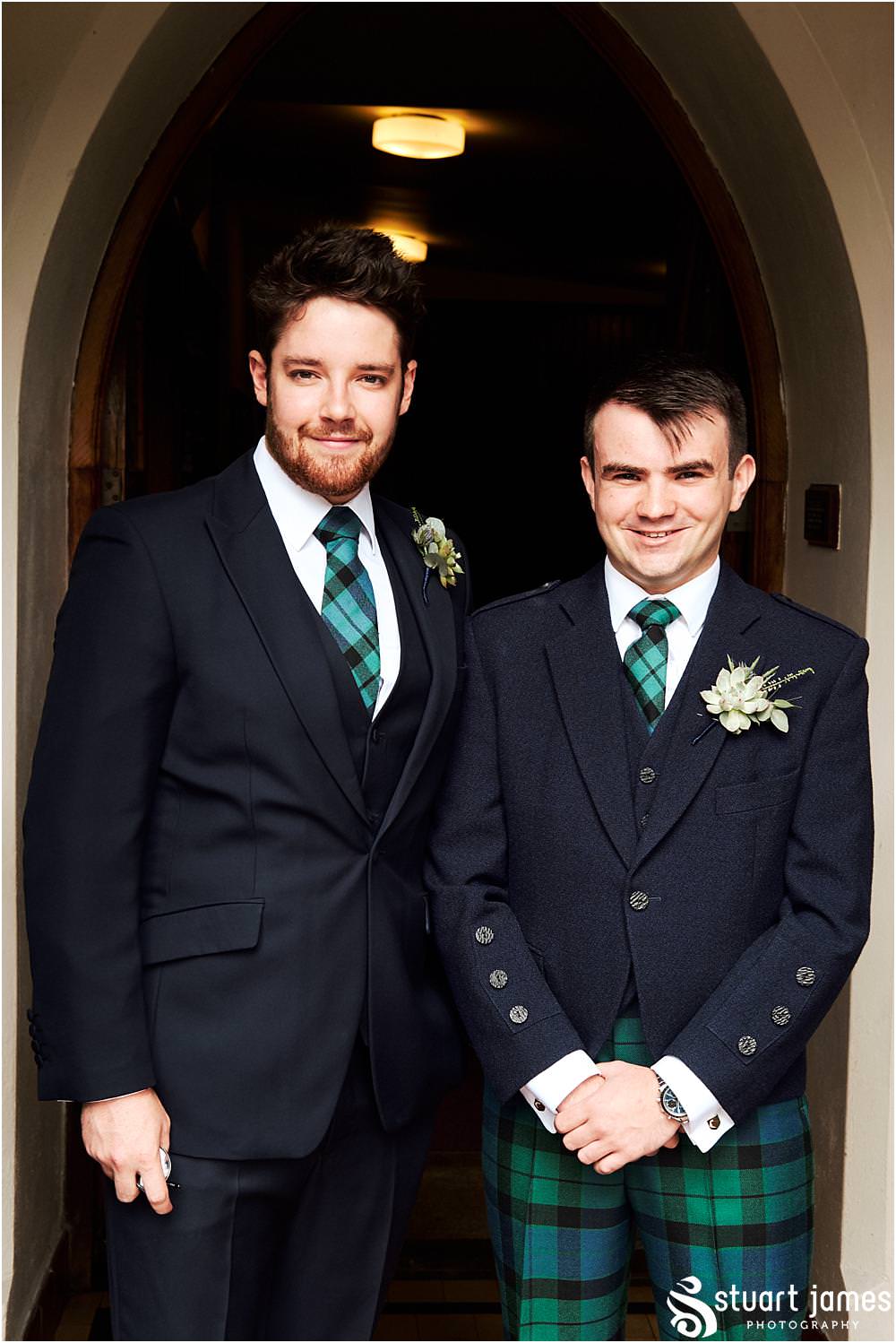 Candid photographs as the guests arrive for the wedding ceremony at All Saints Church in Bloxwich by Documentary Wedding Photographer Stuart James