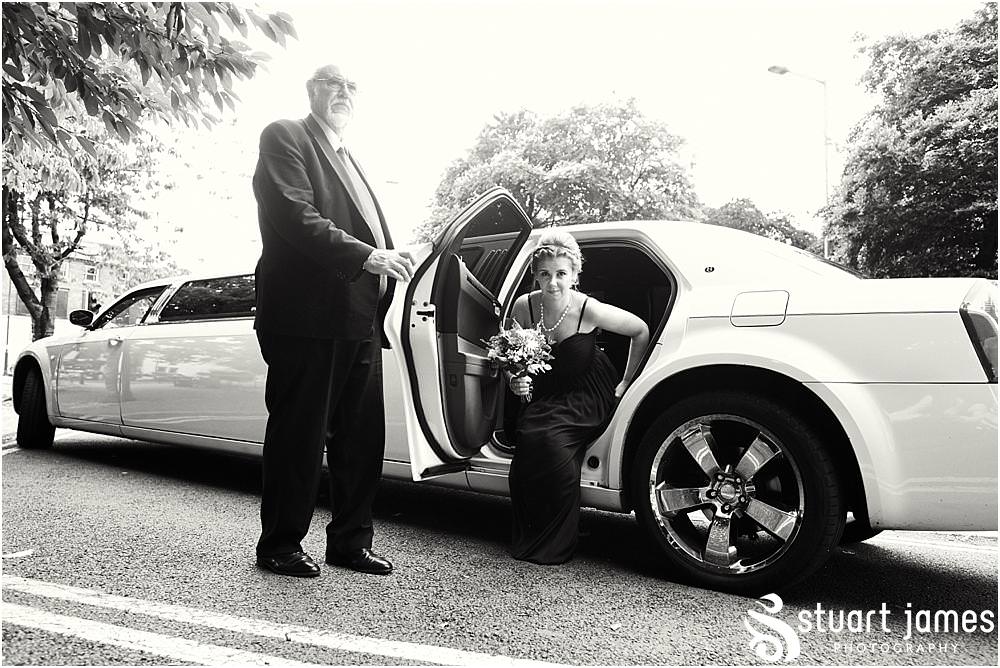 Documenting the arrival of the bridal party at All Saints Church in Bloxwich by Documentary Wedding Photographer Stuart James
