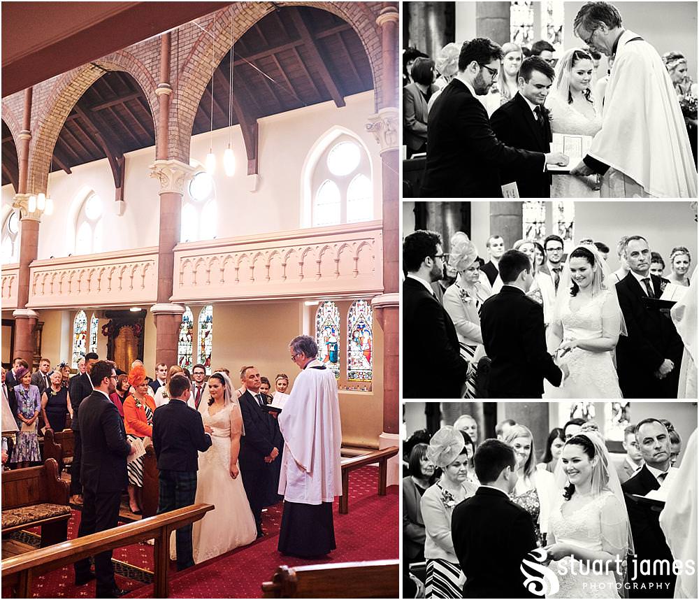 Unobtrusive photographs that tell the story of the wedding ceremony at All Saints Church in Bloxwich by Documentary Wedding Photographer Stuart James