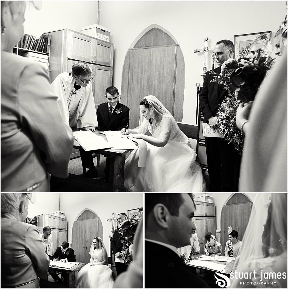 Unobtrusive photographs that tell the story of the wedding ceremony at All Saints Church in Bloxwich by Documentary Wedding Photographer Stuart James