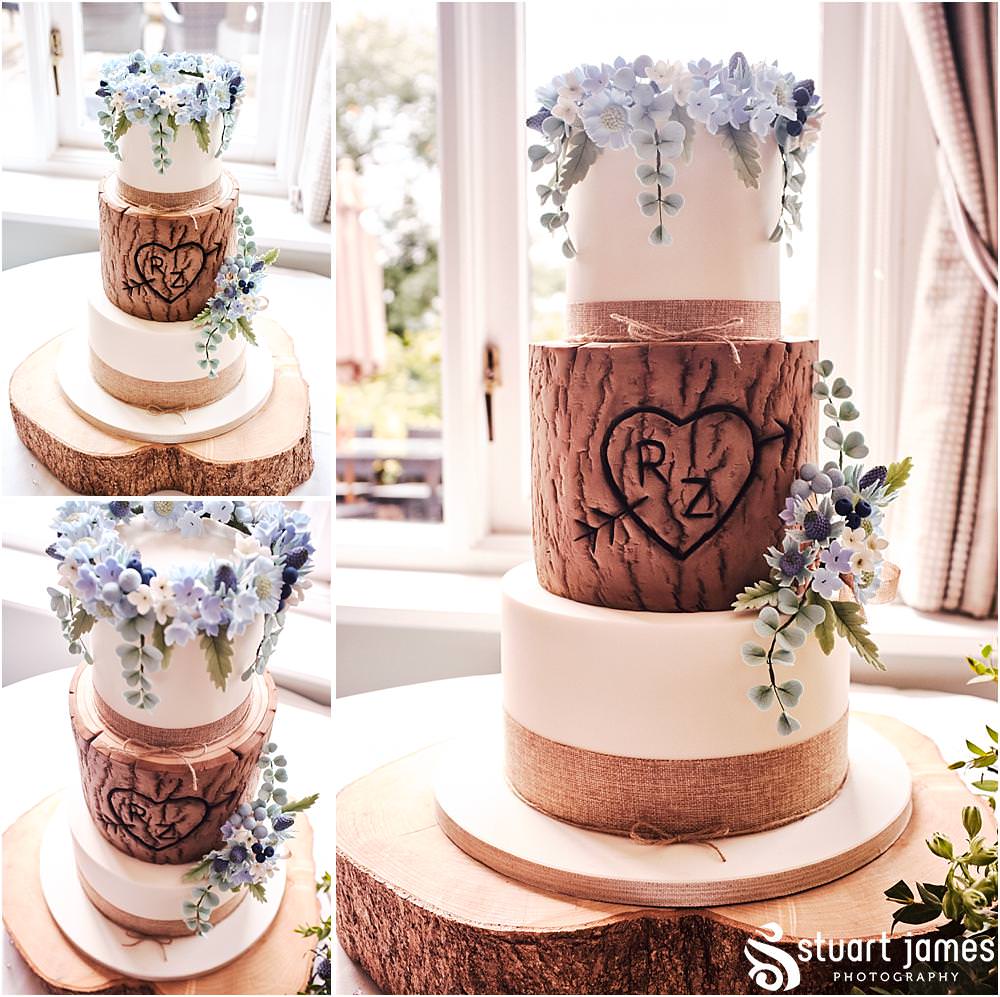 Stunning wedding cake from Amerton Cakes at The Moat House in Acton Trussell by Documentary Wedding Photographer Stuart James