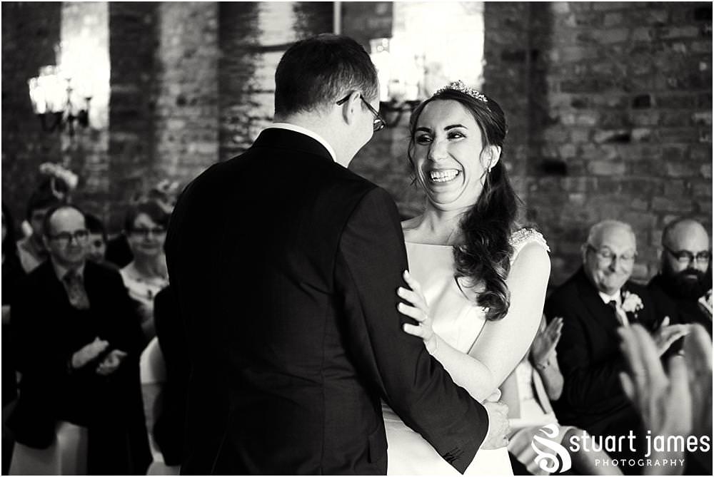 Capturing the wedding ceremony telling the story of the beautiful moments at The Crows Nest at Barton Marina by Documentary Wedding Photographer Stuart James