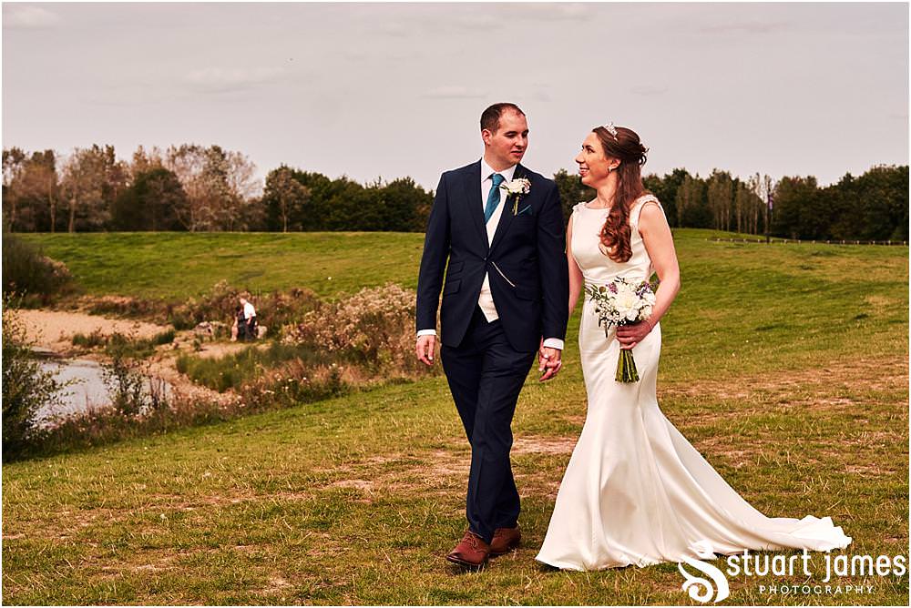 Creative portraits of the bride and groom around the fabulous waterfront setting at The Crows Nest at Barton Marina by Documentary Wedding Photographer Stuart James