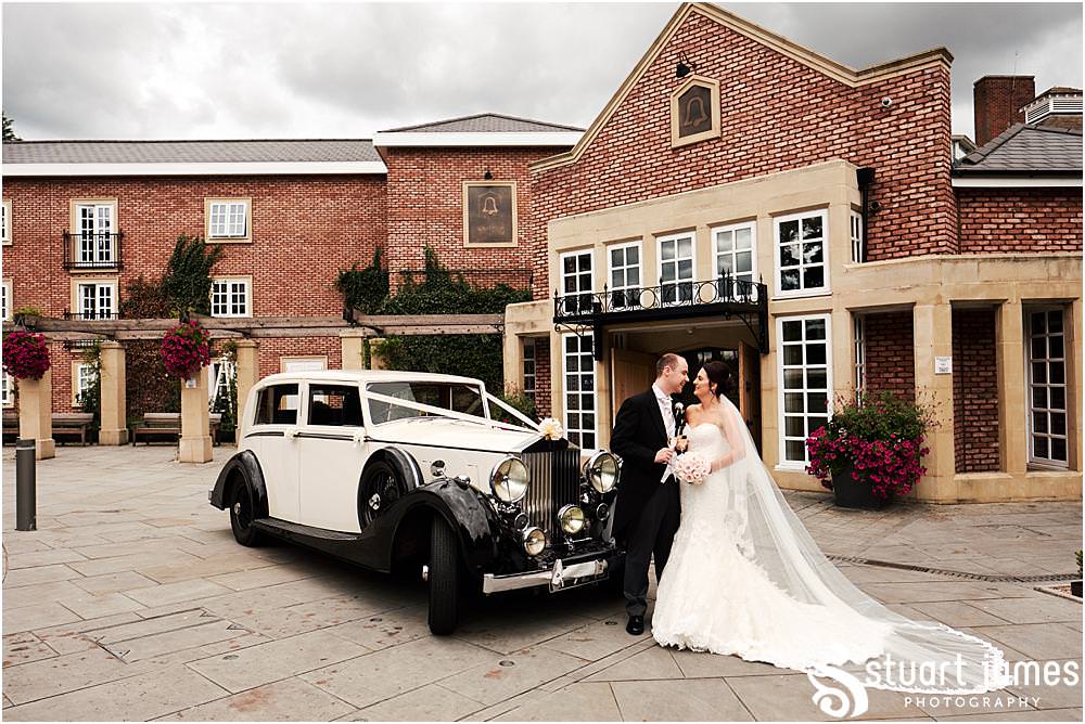 Travelling in style with Celebration Cars of Sutton to The Belfry in Sutton Coldfield by Documentary Wedding Photographer Stuart James