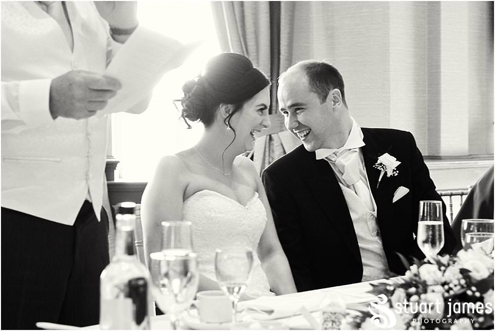 Capturing the fabulous speech and reactions as the Father of the Bride takes the floor at The Belfry in Sutton Coldfield by Documentary Wedding Photographer Stuart James