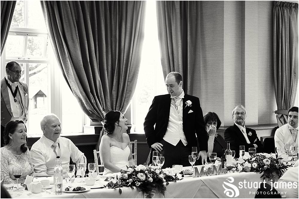 The grooms speech brought fabulous reactions from all around at The Belfry in Sutton Coldfield by Documentary Wedding Photographer Stuart James