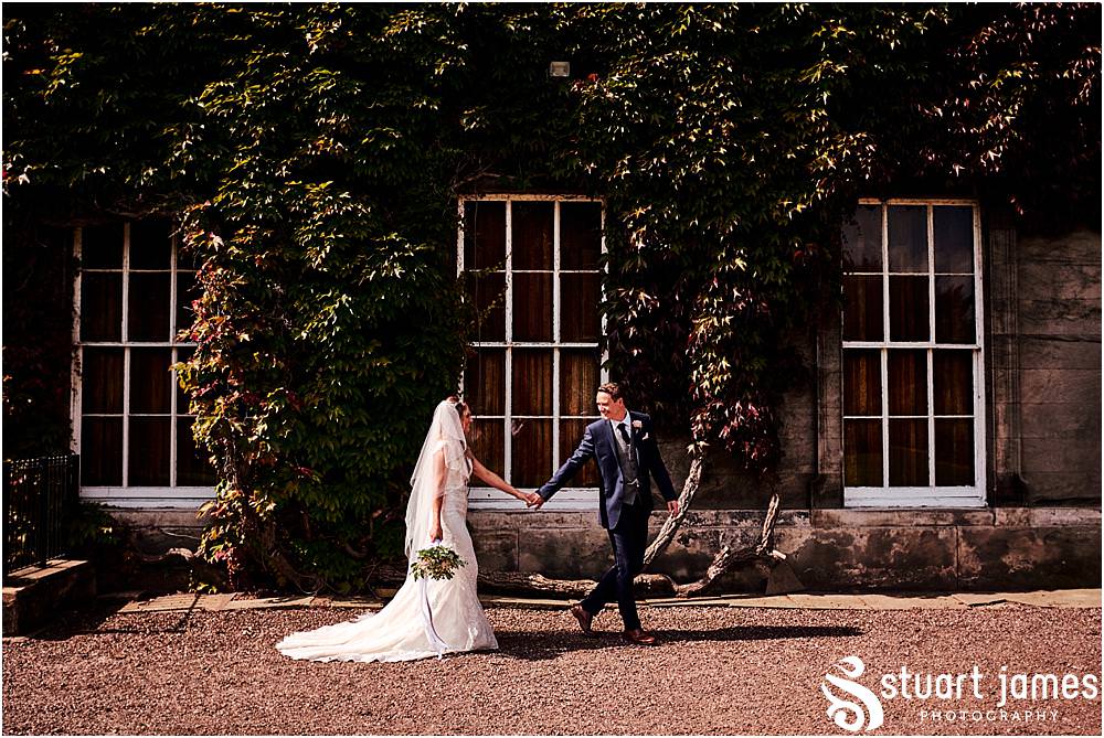 Such a stunning setting for a wedding, utilised here for relaxed portraits of the Bride and Groom - Bishton Hall in Stafford by Documentary Wedding Photographer Stuart James