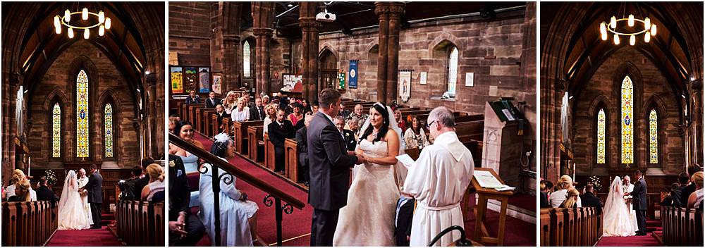 Unobtrusive storytelling photographs of the wedding ceremony at St Marks Church Great Wyrley in Walsall by Documentary Wedding Photographer Stuart James