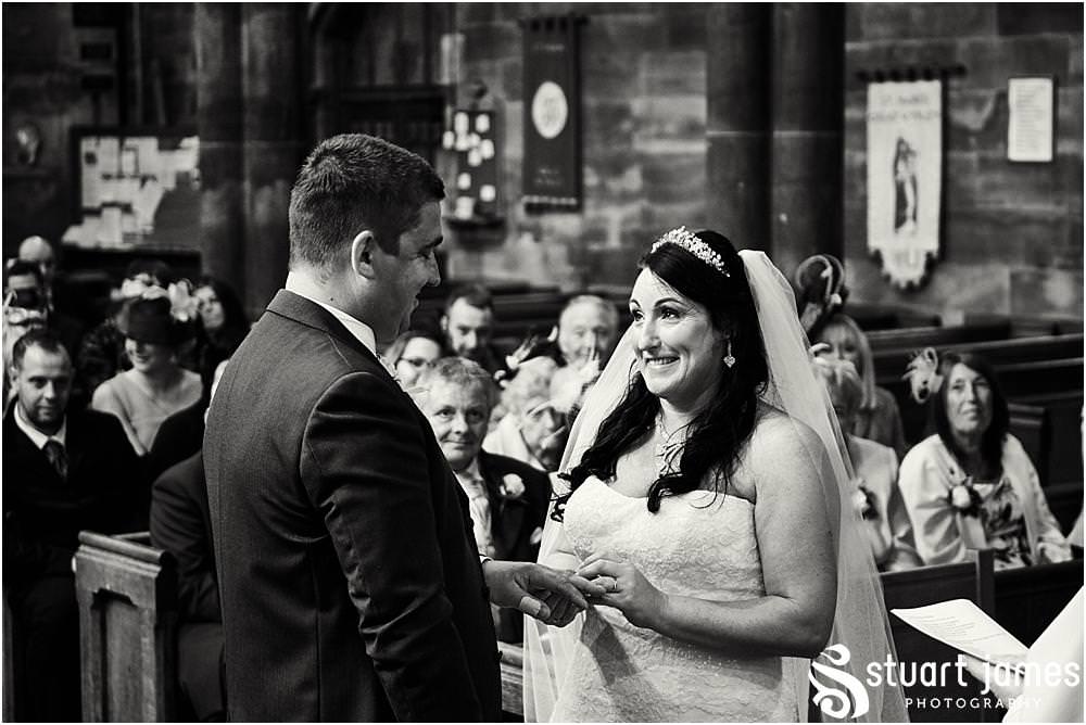 Unobtrusive storytelling photographs of the wedding ceremony at St Marks Church Great Wyrley in Walsall by Documentary Wedding Photographer Stuart James
