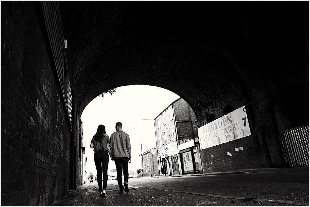 Creative fun and relaxed engagement portraits with Staffordshire wedding photographer Stuart James