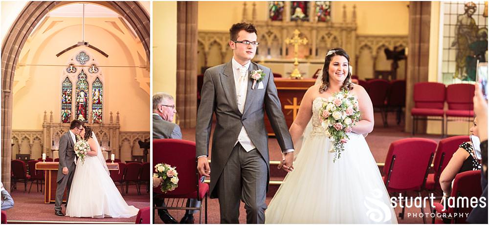 Documenting the wedding ceremony at St James Church before the reception at Oak Farm in Cannock by Oak Farm Wedding Photographer Stuart James
