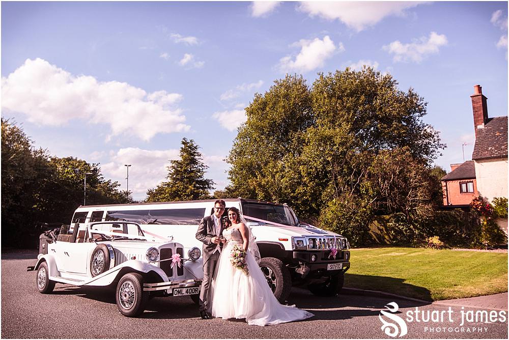 The stunning wedding transport for Leanne + Ben's wedding at Oak Farm in Cannock by Oak Farm Wedding Photographer Stuart James