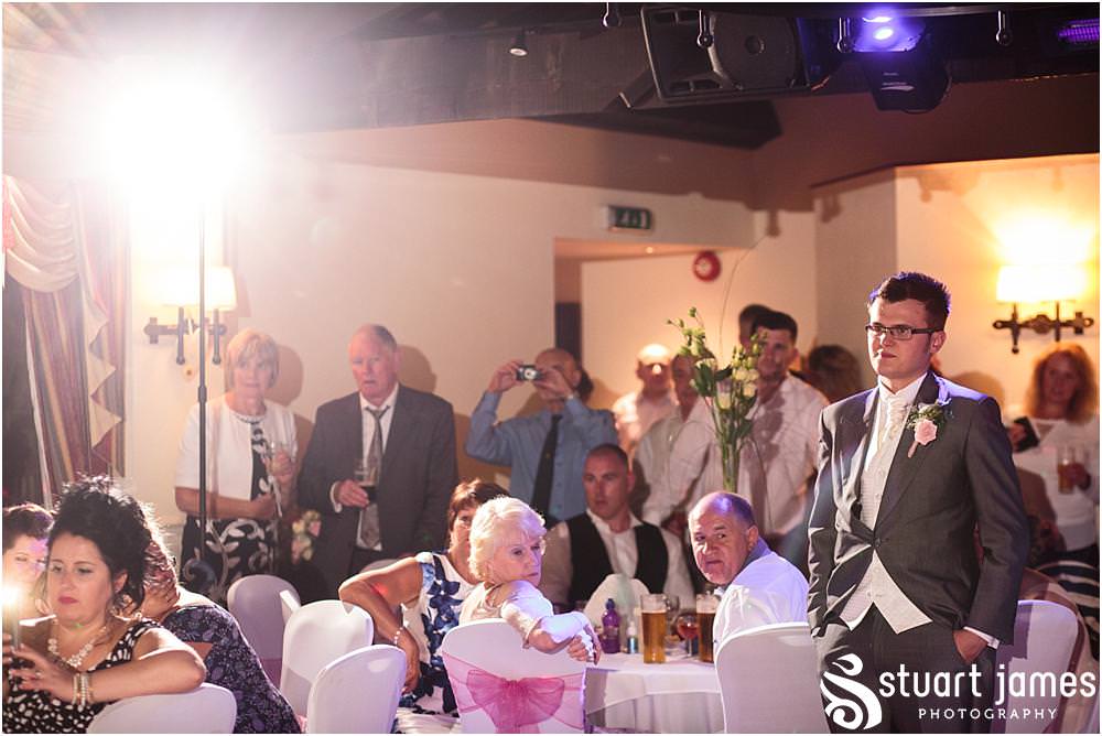 Such a beautiful moment as the bride and her father take to the dance floor for a special dance at Oak Farm in Cannock by Oak Farm Wedding Photographer Stuart James